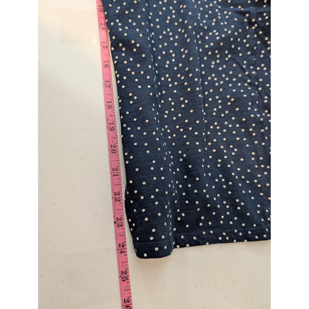 Lauren Conrad XXL Navy Blue Polka Dot Short Sleeve Tee Womens Casual Top - Picture 8 of 11